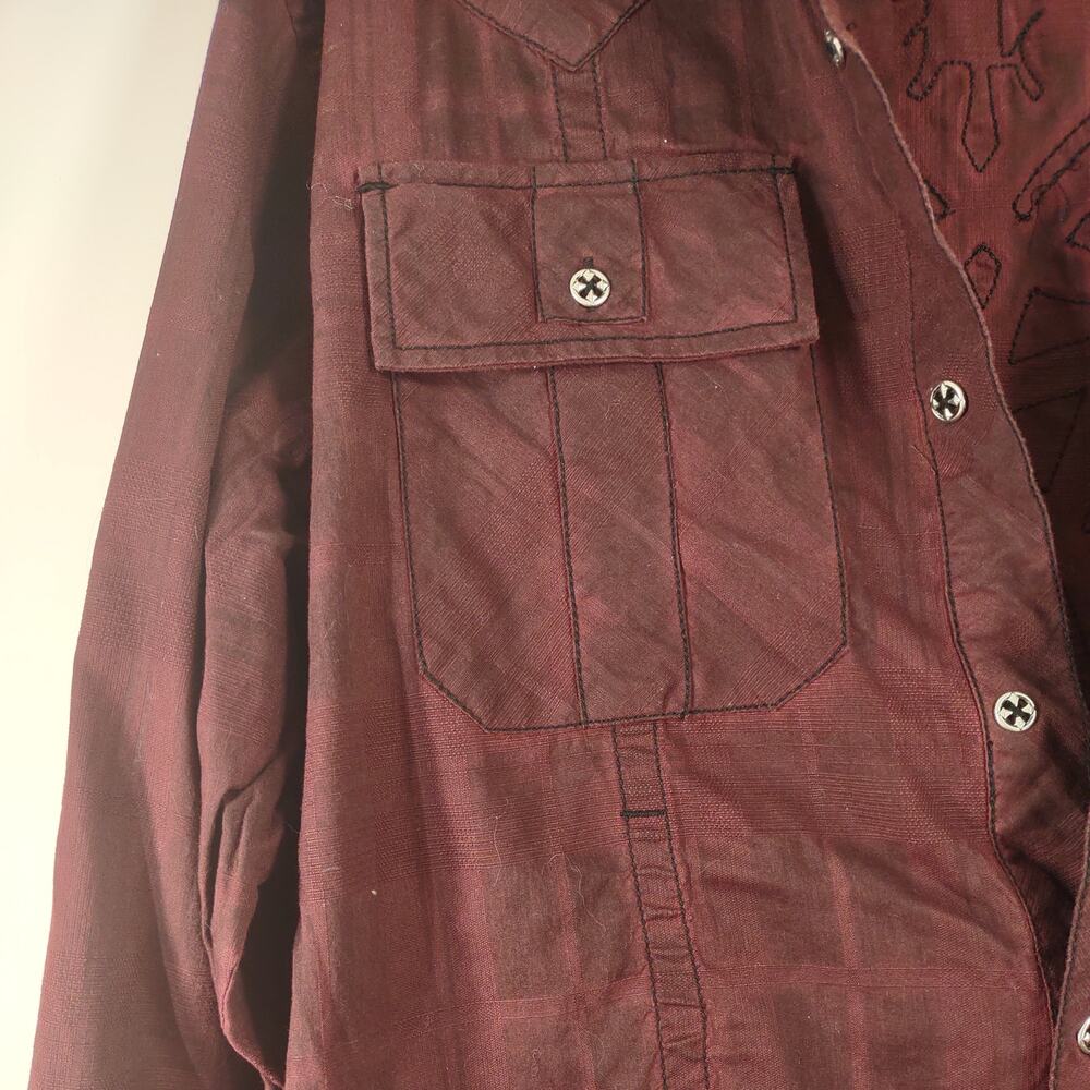 Affliction Black Premium Button Down Long Sleeve Shirt, Size 2 XL - Picture 8 of 8